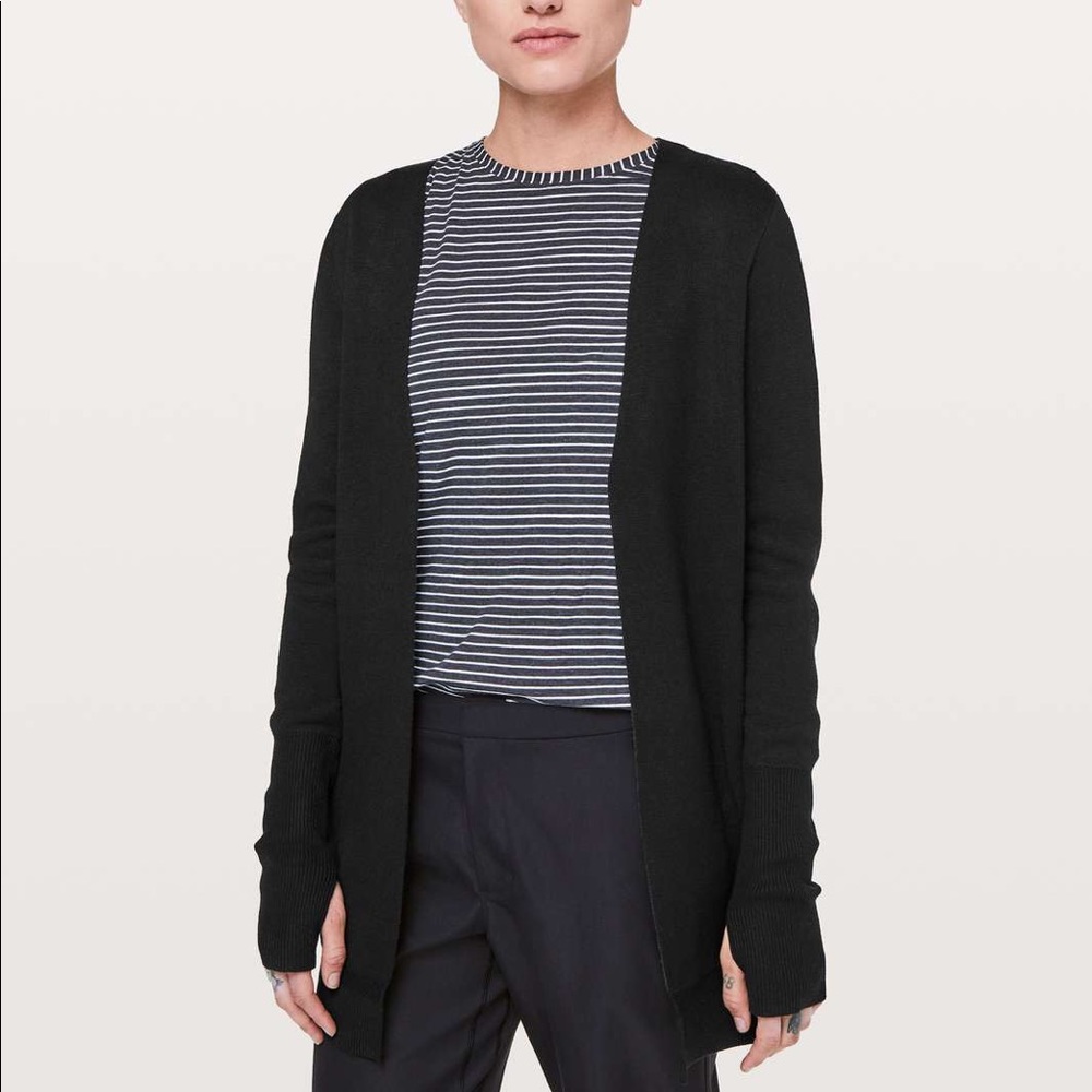 lululemon Black City Street Cardigan sz 8